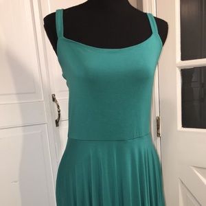 Turquoise Cotton Swing Dress Sundress 👗